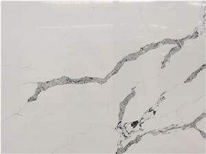 Polished Surface High Quality Calacatta Quartz Slab