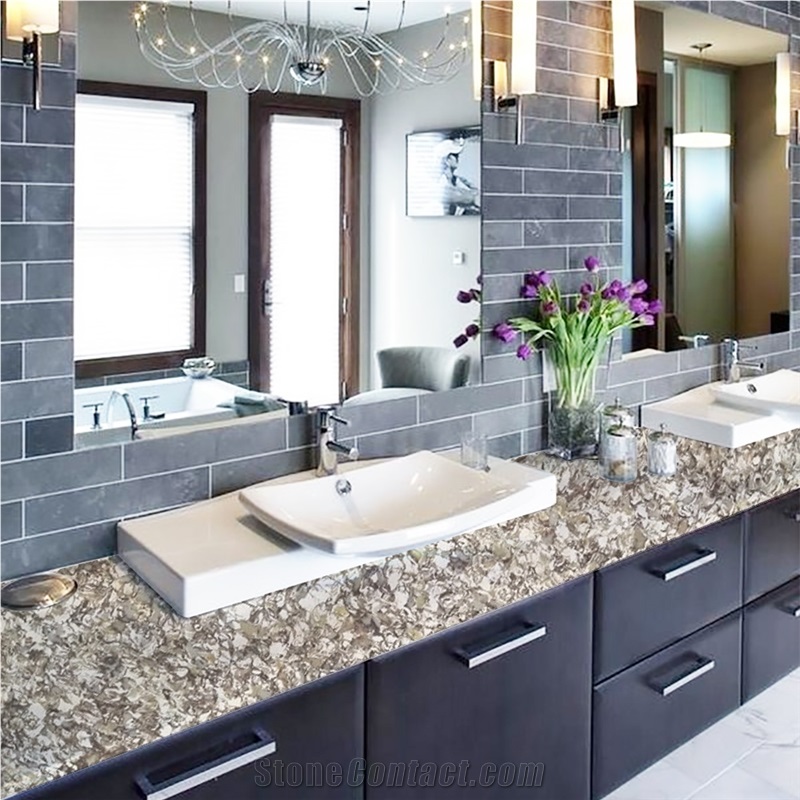 Retro Style Bathroom Vanity Countertop 3019 Gold Coast