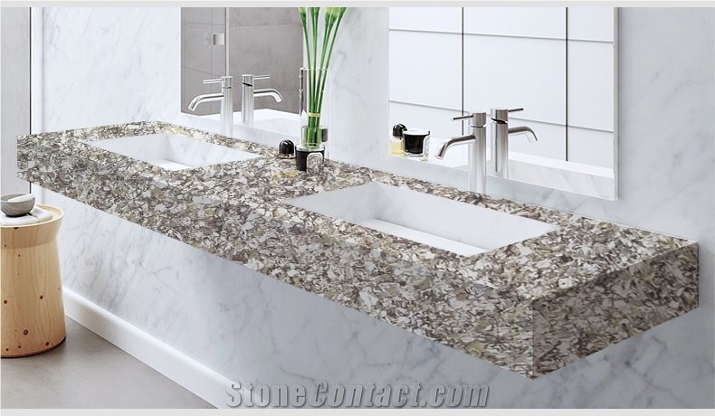 Retro Style Bathroom Vanity Countertop 3019 Gold Coast