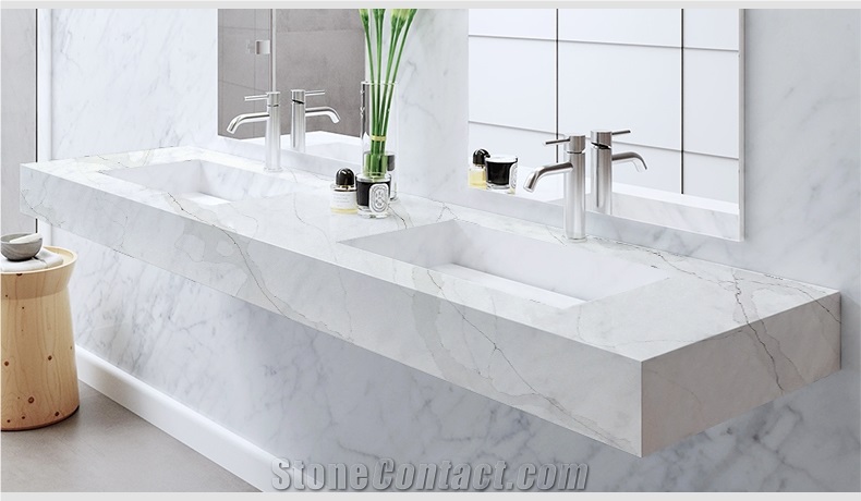 Weather Flow Bathroom Vanity Countertop 5059 Calacatta Paris