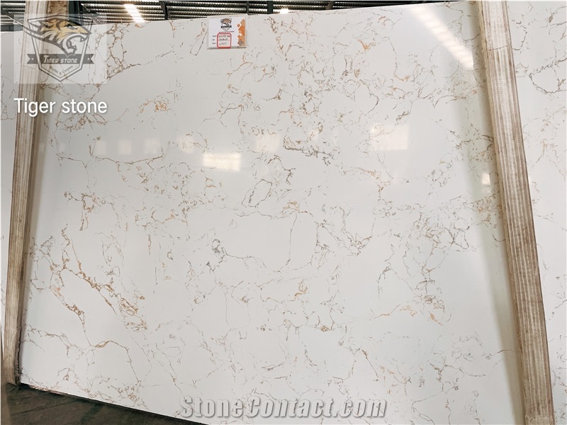 Artificial Marble Calacatta Gold Quartz Slabs3