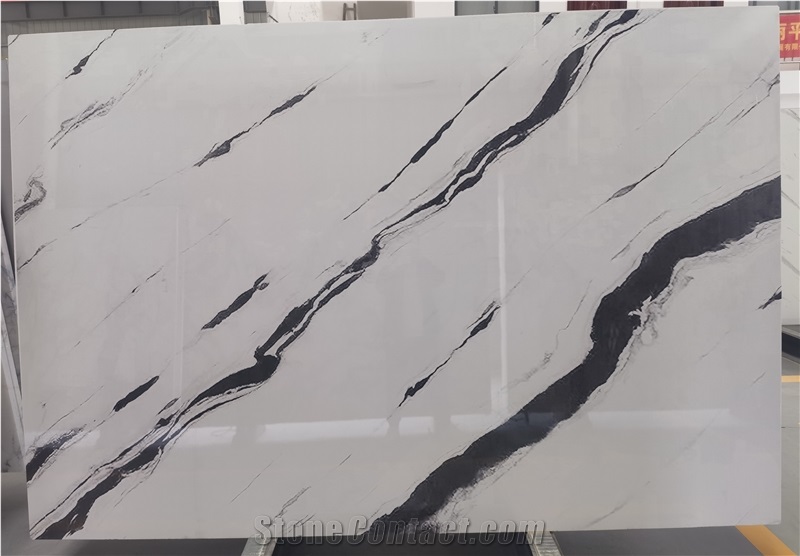Panda White Ink-Printing Quartz Slabs
