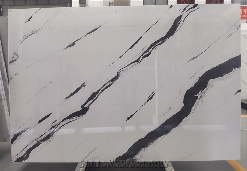 Panda White Ink-Printing Quartz Slabs