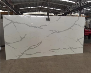 White Calacatta Artificial Stone Artificial Quartz Slabs
