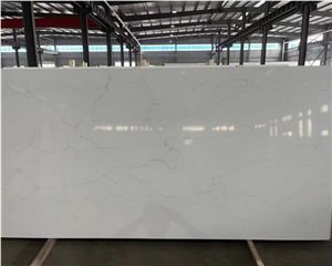 White Calacatta Artificial Stone Artificial Quartz Slabs