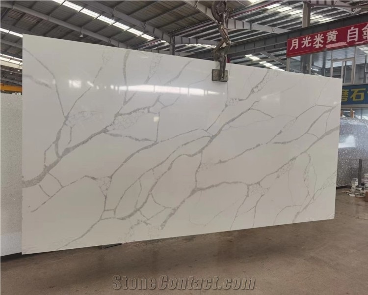 White Calacatta Artificial Stone Artificial Quartz Slabs