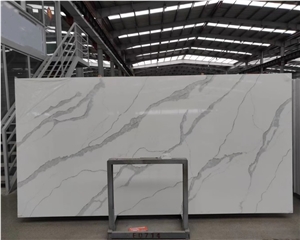 White Calacatta Artificial Stone Artificial Quartz Slabs