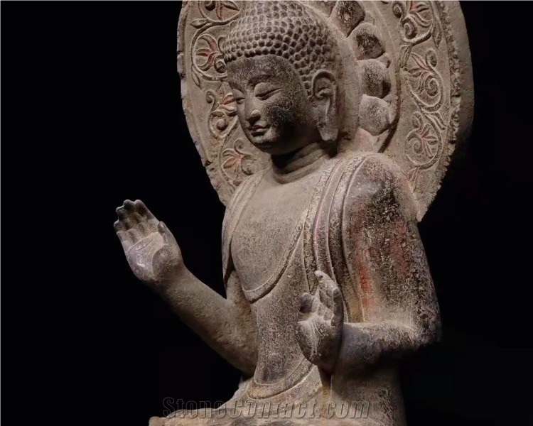 Buddha Statue Chinese Hand Carved Stone Buddha Statue