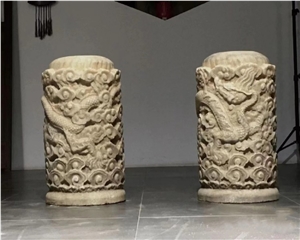 Building Porch Stone Columns Large Natural Stone Columns