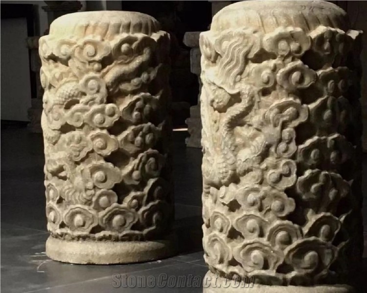 Building Porch Stone Columns Large Natural Stone Columns