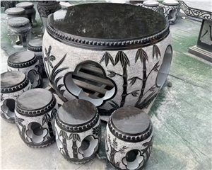 Granite Stone Table Set Natural Stone Garden Table Set