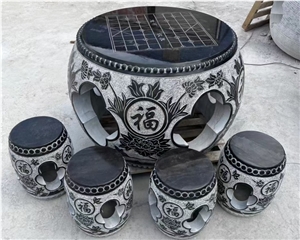 Granite Stone Table Set Natural Stone Garden Table Set