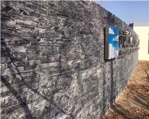 Grey Cultured Stone Exterior Slate Stone Wall Cladding Panel