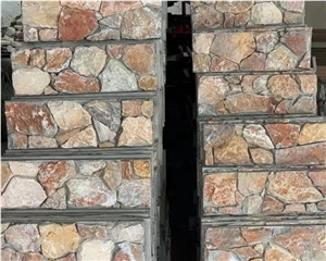 Grey Cultured Stone Exterior Slate Stone Wall Cladding Panel