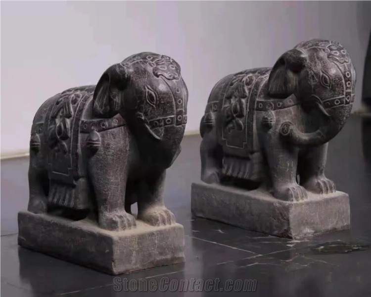 Hand Carved Stone Animal Elephant Statue Stone Sculpture