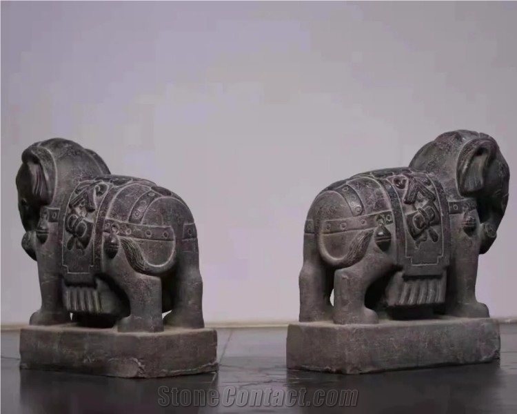 Hand Carved Stone Animal Elephant Statue Stone Sculpture