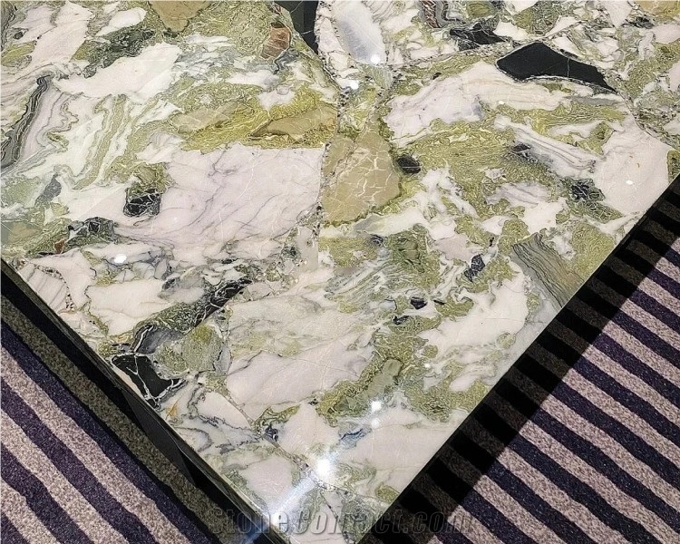 Ice Green Marble Cold Jade Marble Natural Stone Coffee Table