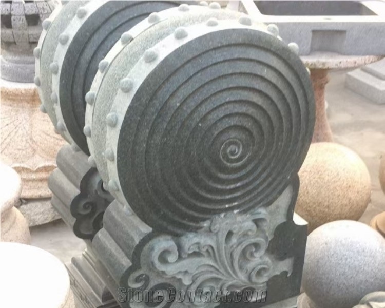 Large Drum Hugging Shaped Bearing Granite Carving BAO GU SHI