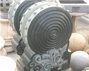 Large Drum Hugging Shaped Bearing Granite Carving BAO GU SHI