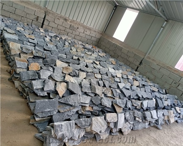 Light Grey Slate Castle Stone Cladding Exterior Wall Panel