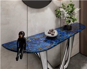 Natural Blue Stone Oval Blue Coffee Table Tea Table Top Natural Blue Stone Oval Blue Coffee Table Tea Table Top