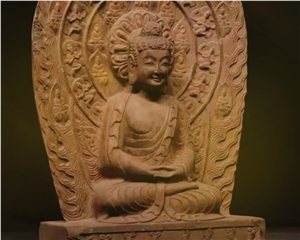 Natural Small Buddha Garden Statue Large Stone Buddha Statue