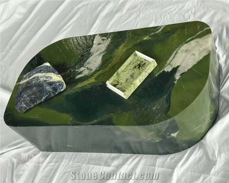 Natural Stone Avocatus Green Quartzite Slab Green Stone Coffee Table