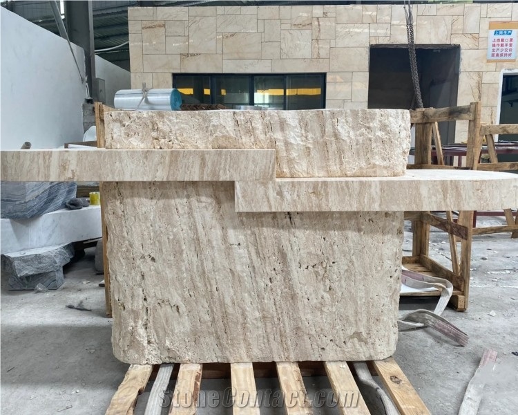 Natural Travertine Stone Side Table Stone Coffee Table
