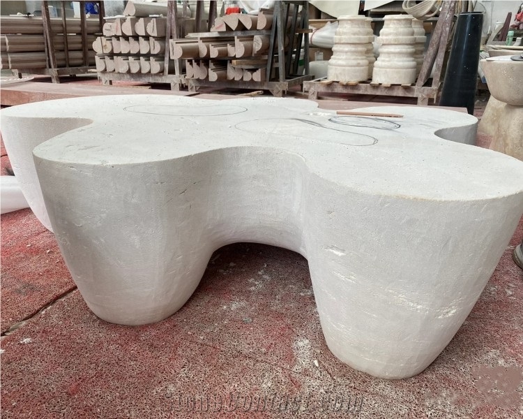 Natural Travertine Stone Side Table Stone Coffee Table