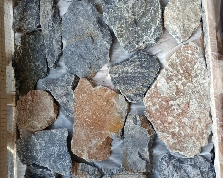 Natural Wall Cladding Slate Ashlar Stone Veneer