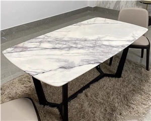 Natural White Marble Stone Dining Table Marble Top Table