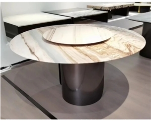 Stone Dining Table White Round Marble Dining Table Top