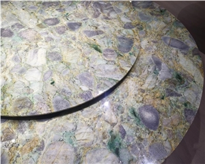 Stone Green Marble Dining Table Round Dining Table