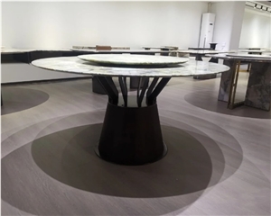Stone Green Marble Dining Table Round Dining Table