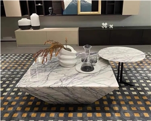 White Marble Stone Coffee Table Marble Top Coffee Tea Table