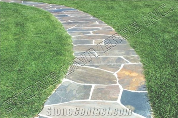 California Gold Slate Flagstone Walkway Pavers