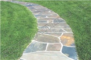 California Gold Slate Flagstone Walkway Pavers