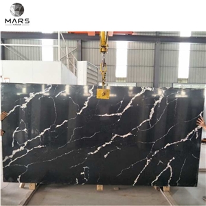 Black Artificial Quartz Stone Slab
