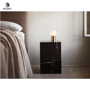Black Cube Table Marble Home Decor Marble Plinth