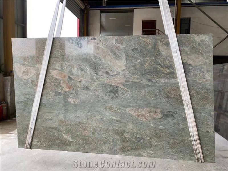 Caribbean Green Granite Slab Polished
