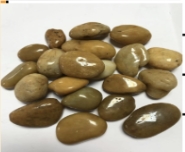 High Polished Yellow River Pebble Stone NJ-004