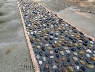 High Polished Yellow River Pebble Stone NJ-004
