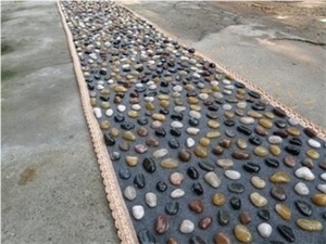 High Polished Yellow River Pebble Stone NJ-004