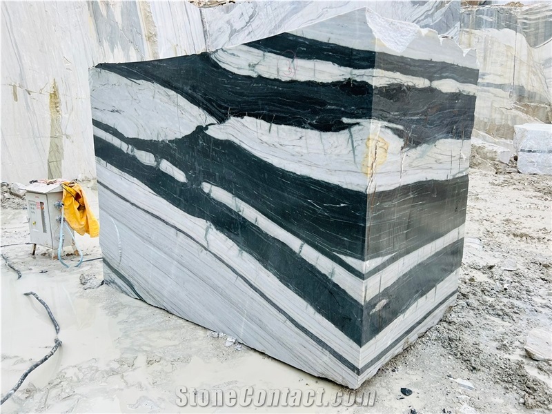 Panda White Marble Rough Blocks
