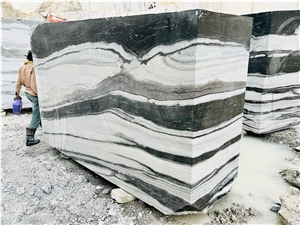 Panda White Marble Rough Blocks