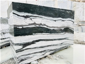 Panda White Marble Rough Blocks