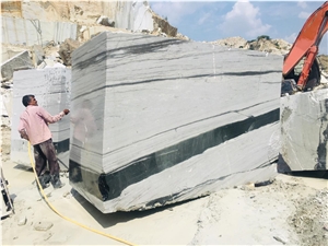 Panda White Marble Rough Blocks
