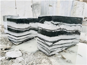 Panda White Marble Rough Blocks