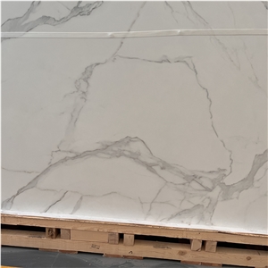 Calacatta White Sintered Stone Slab For Interior Wall Decor