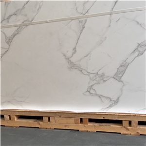 Calacatta White Sintered Stone Slab For Interior Wall Decor